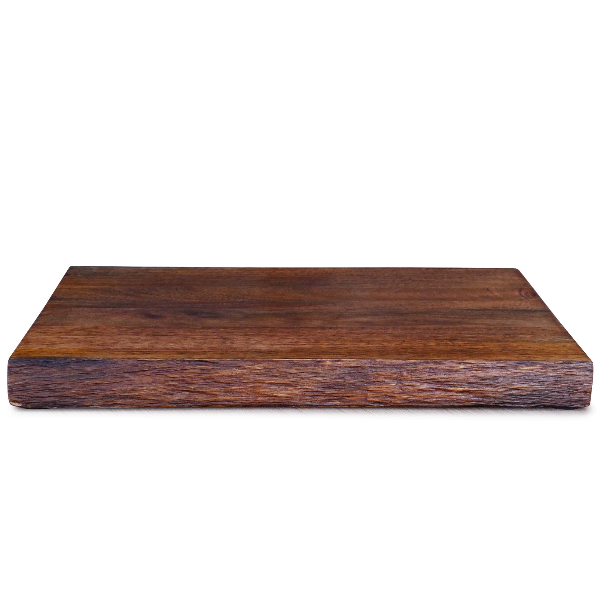 A rectangular live edge cutting board