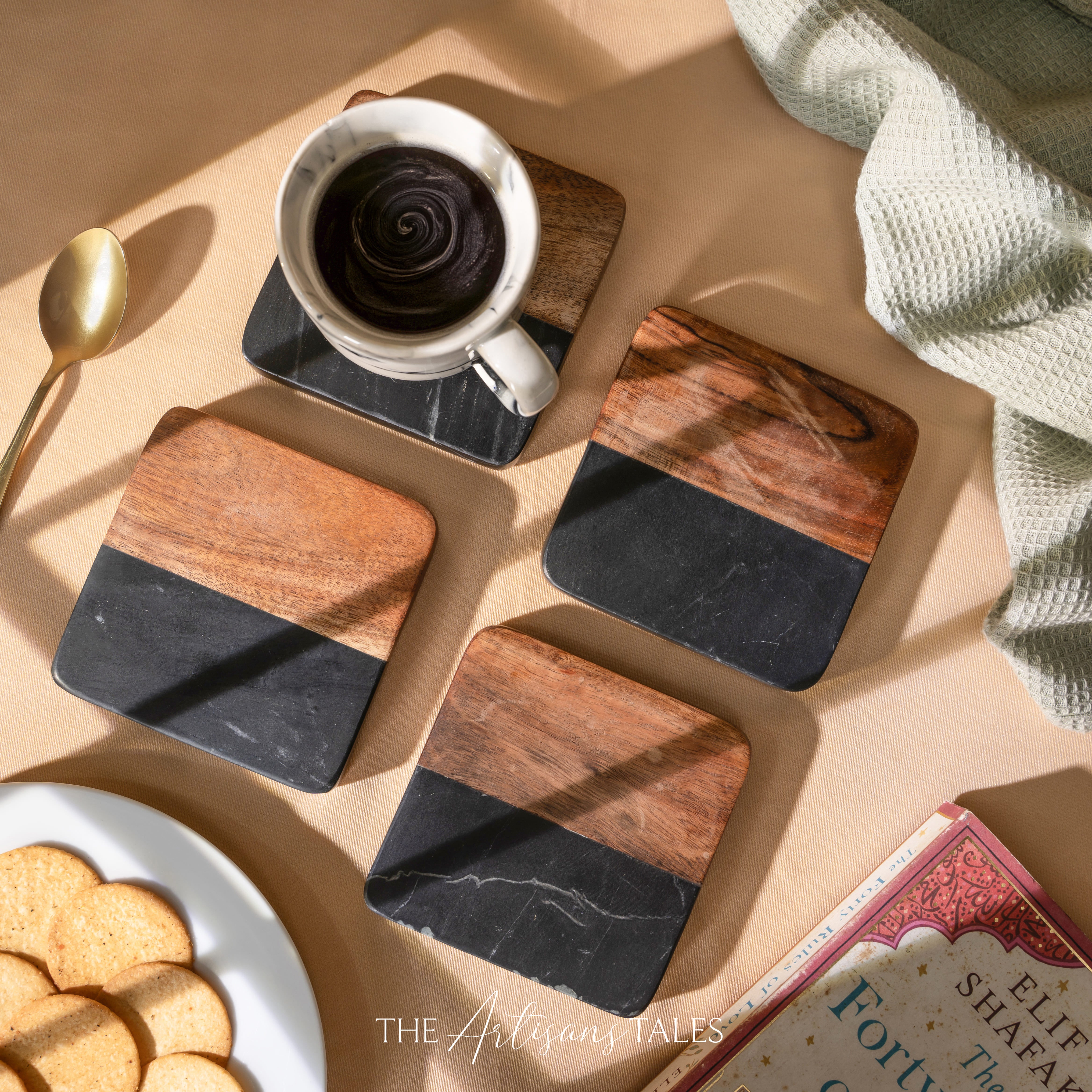 designer wood coasters