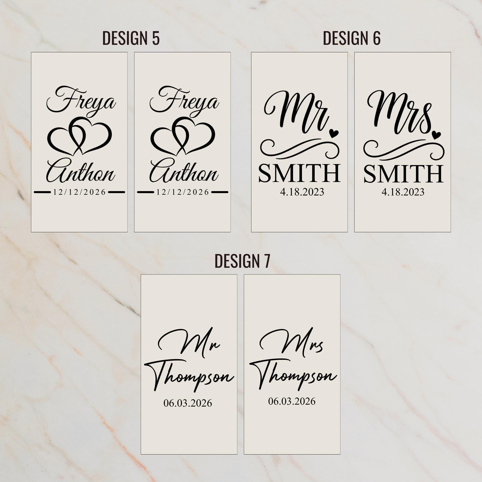 Personalized Champagne Flutes Set of 2: Bride & Groom Wedding Glasses, Engagement Gift