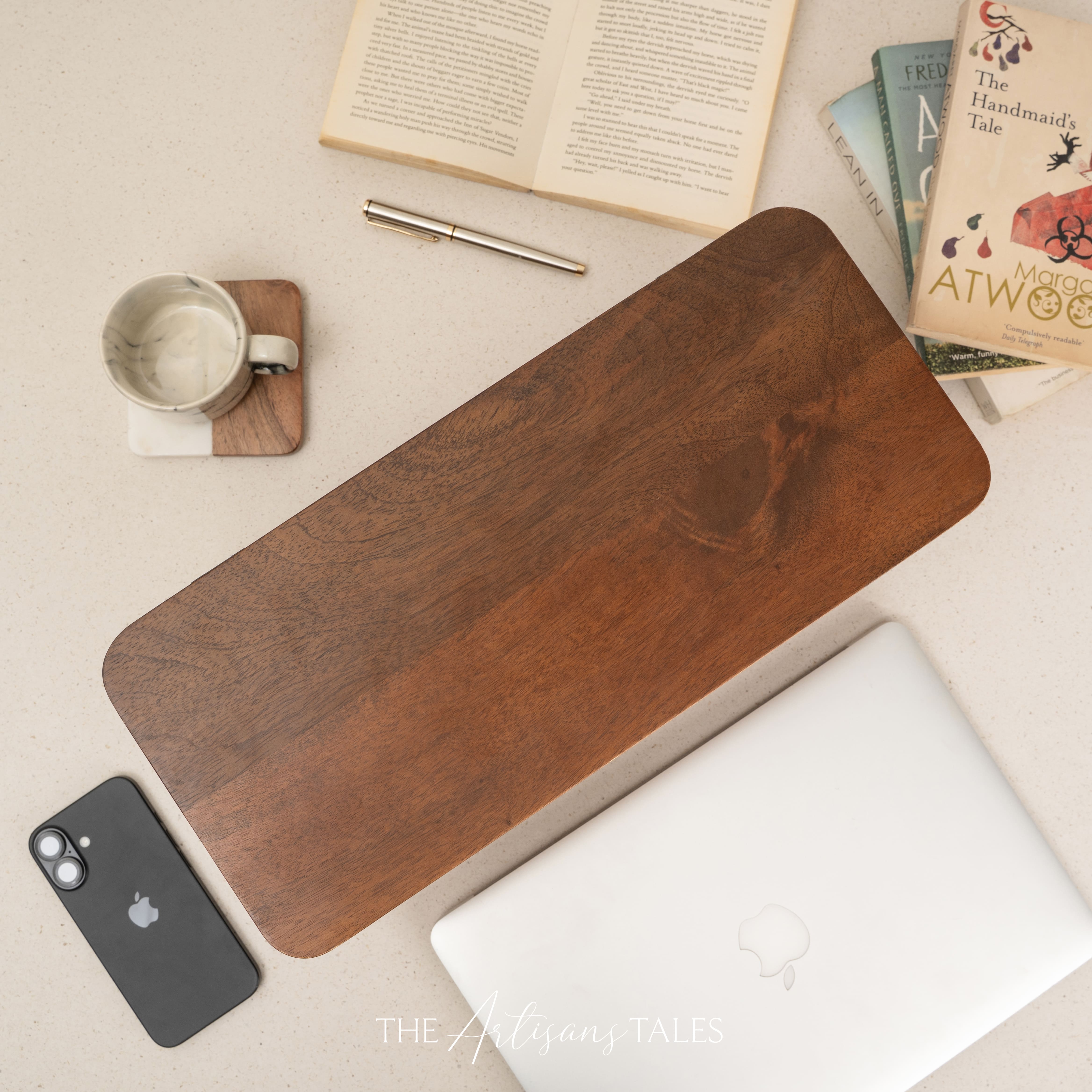 Elegant luxury wooden desk organizer