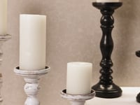 Pillar Hand Carved Candle Holders (Set of 3)