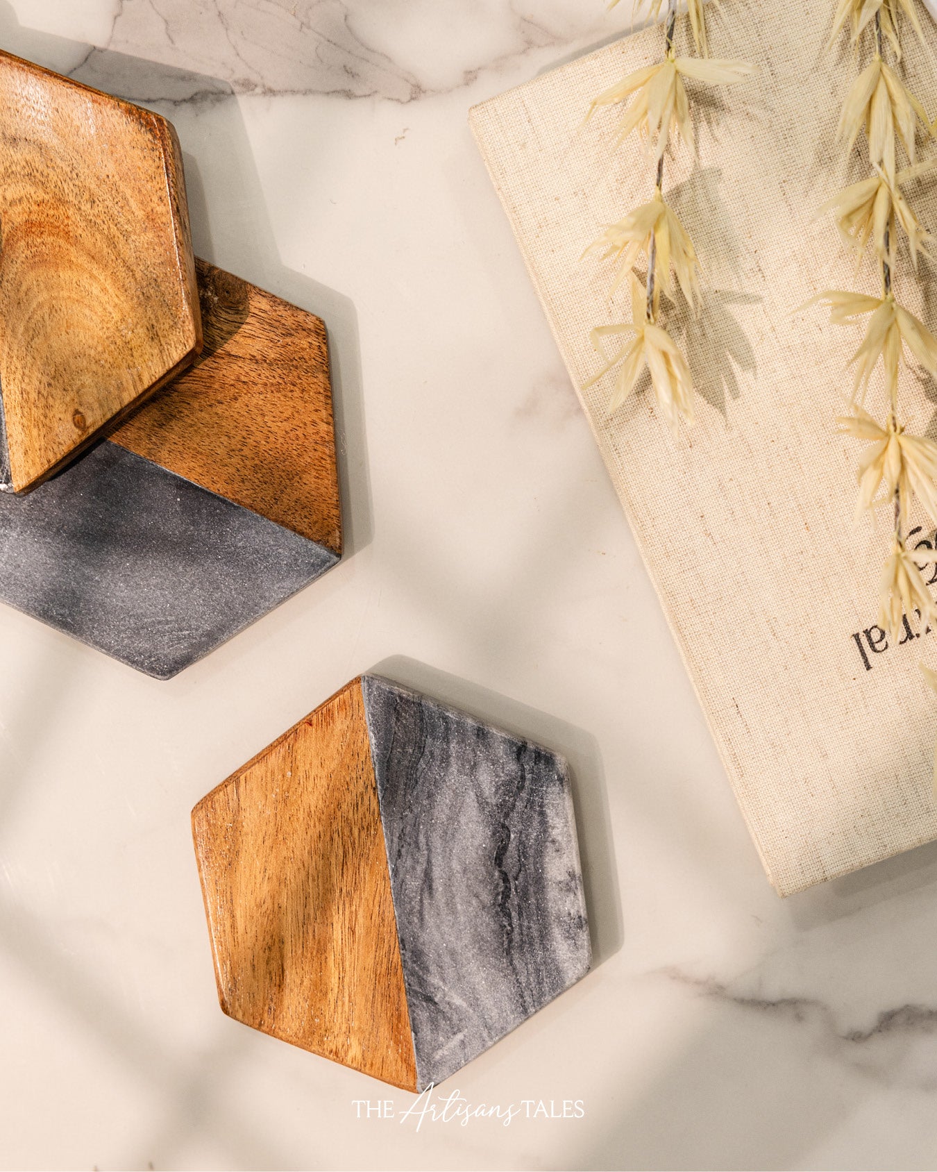 two tone wood coasters