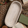 Rustic White Acacia Dough Bowl