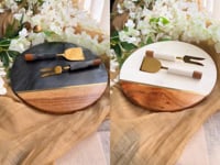 Grazing Charcuterie Board Round - Black