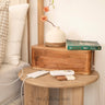 Cable Management & Power Strip Box - Natural Acacia Wood