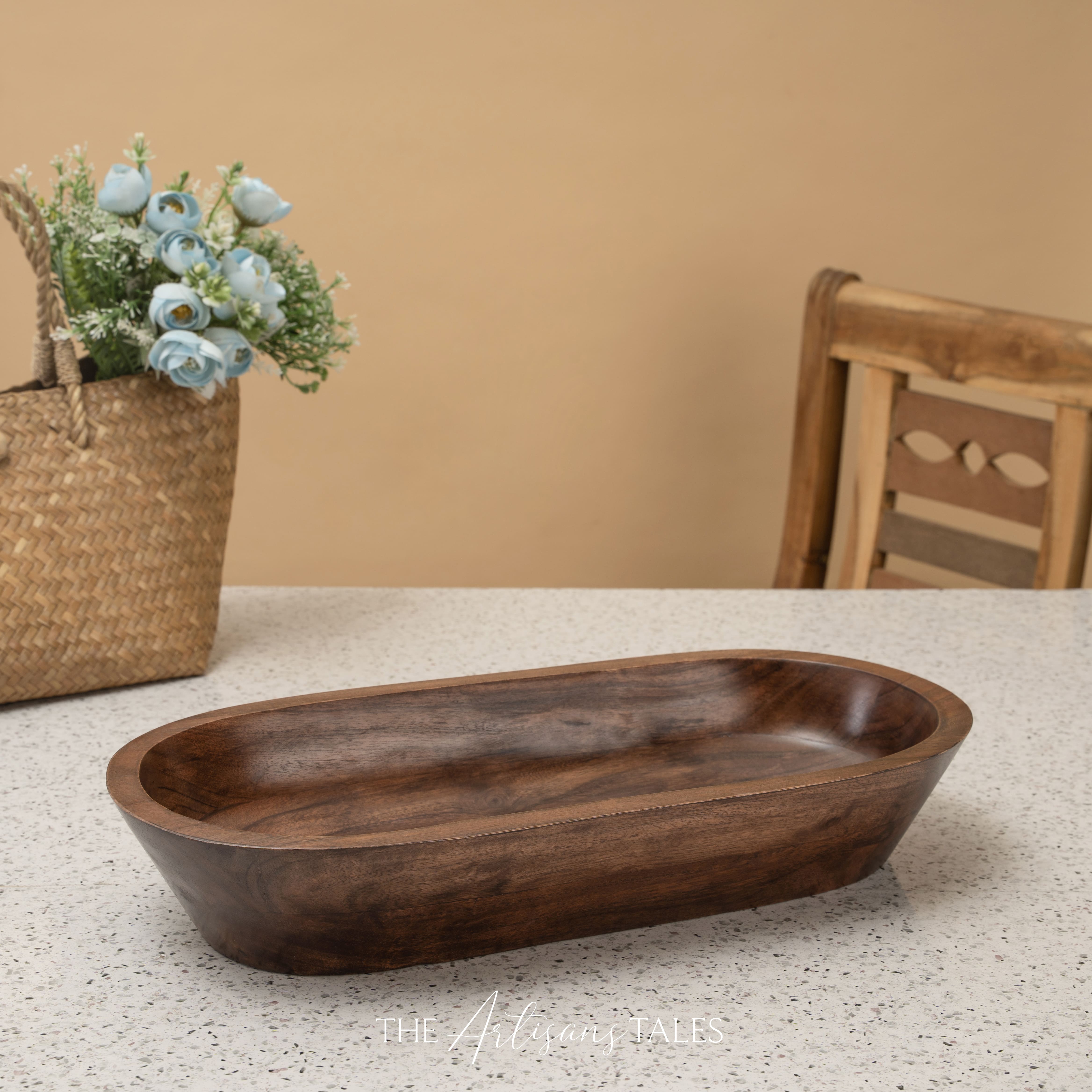 Vintage wood kitchen tray